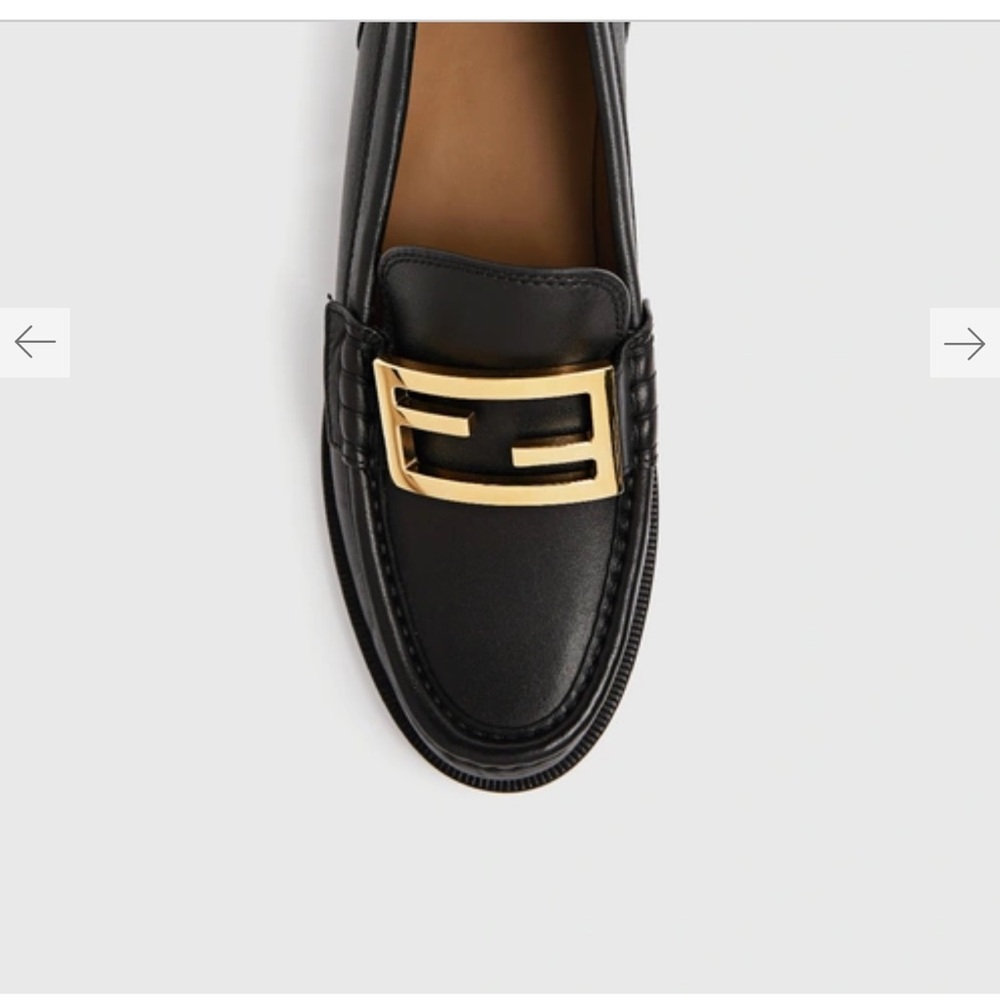 FENDI  Baguette Calfleather Loafers - Picture 3 of 10